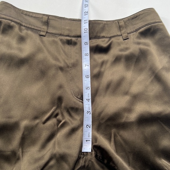 Theory Green Silk Trousers - Picture 9 of 9